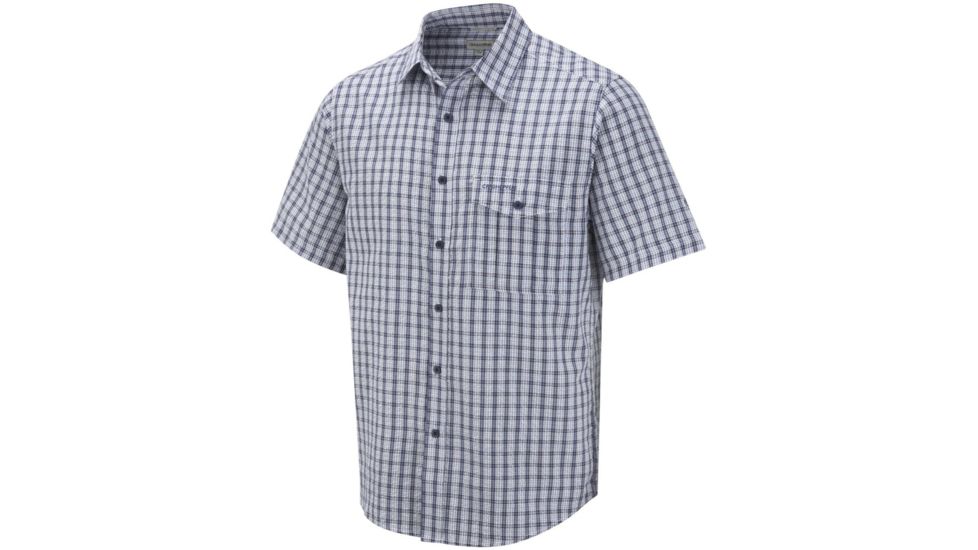Crag Hoppers Seersucker Shirt - Men's -Blue Check-Small