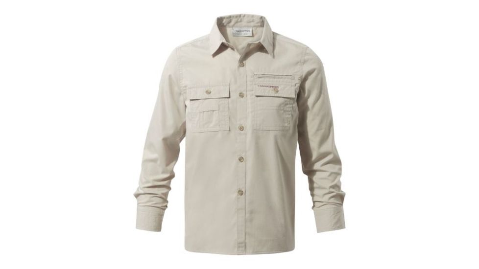 Craghoppers Adv Trek Long Sleeve Shirt, Oatmeal, 5-6, CKS014-70UC05