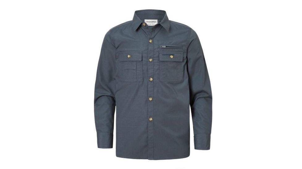 Craghoppers Adv Trek Long Sleeve Shirt, Ombre Blue, 9-10, CKS014-3UVC09