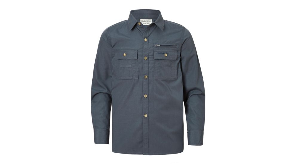 Craghoppers Adv Trek Long Sleeve Shirt, Ombre Blue, 11-12, CKS014-3UVC11