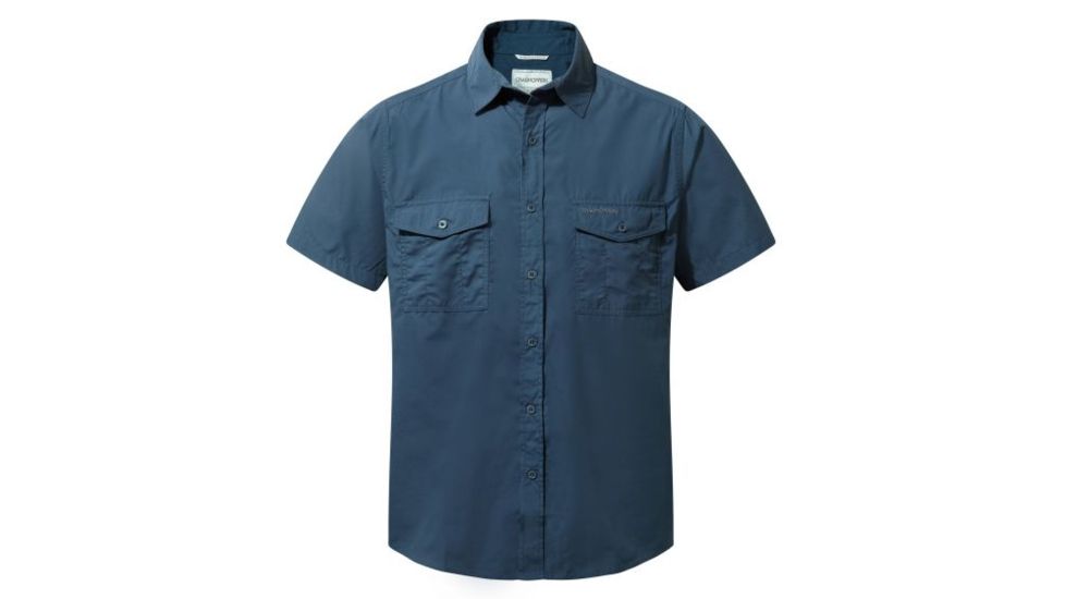 Craghoppers Kiwi Short Sleeve Shirt, Faded Indigo, S, CMS339-1VE50