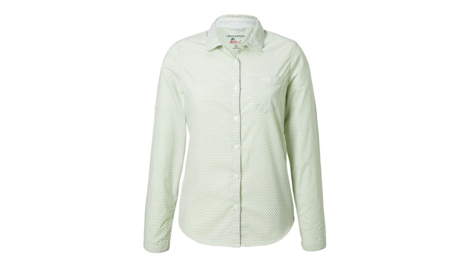 Craghoppers NL Adoni Long Sleeve Shirt, Bush Green, 8, CWS468-39M12L