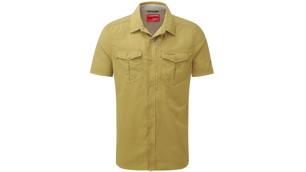 Craghoppers NL Adv Short Sleeve Shirt, Light Olive, XXL, CMS530-7G090