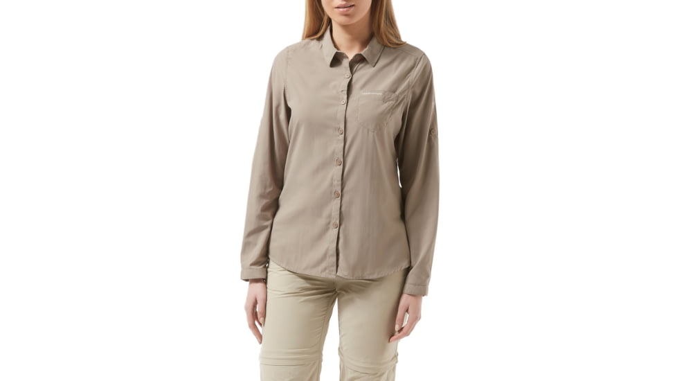 Craghoppers NL Bardo Long Sleeve Shirt, Mushroom, 10, CWS472-73T14L