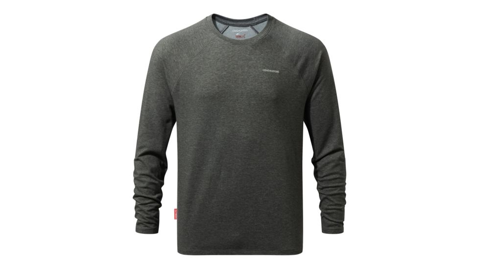 Craghoppers NLife Bayame Long Sleeve T, BlkPepp Marl, L, CMT876-1MN70