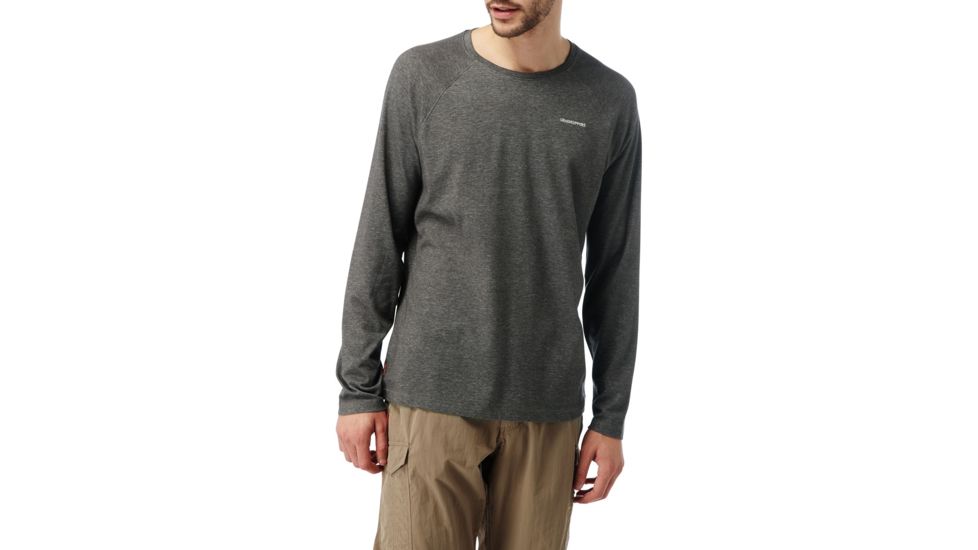 Craghoppers NLife Bayame Long Sleeve T, BlkPepp Marl, XL, CMT876-1MN80