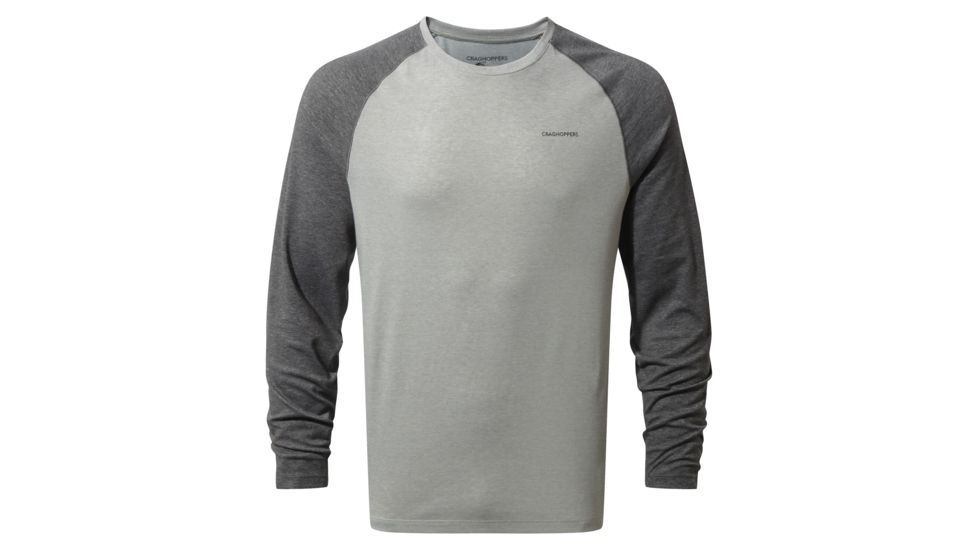 Craghoppers NLife Bayame Long Sleeve T, BlkPMrl/SGMl, L, CMT876-7UA70