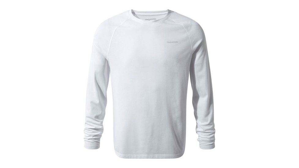 Craghoppers NLife Bayame Long Sleeve T, Optic White, L, CMT876-3ER70