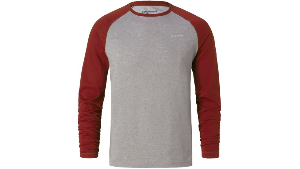 Craghoppers NLife Bayame Long Sleeve T, RedEarth/SGM, XL, CMT876-72J80