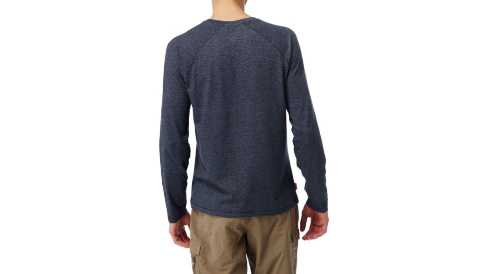 Craghoppers NLife Bayame Long Sleeve T, SoftNavyMarl, S, CMT876-11C50