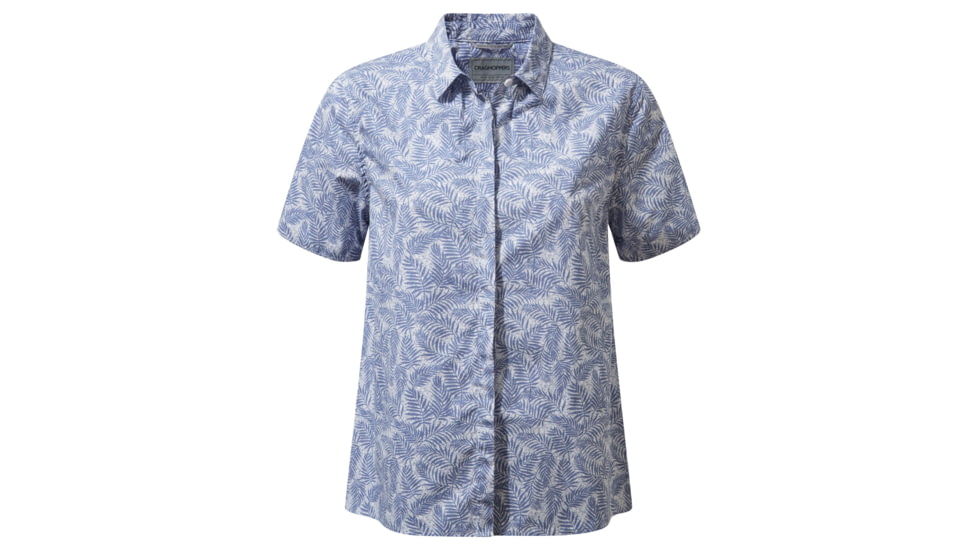 Craghoppers Silla Short Sleeve Shirt, ChinaBlue Pr, 16, CWS476-9KA20L