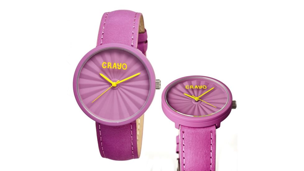 Crayo Cr1508 Pleats Watch, Fuchsia CRACR1508