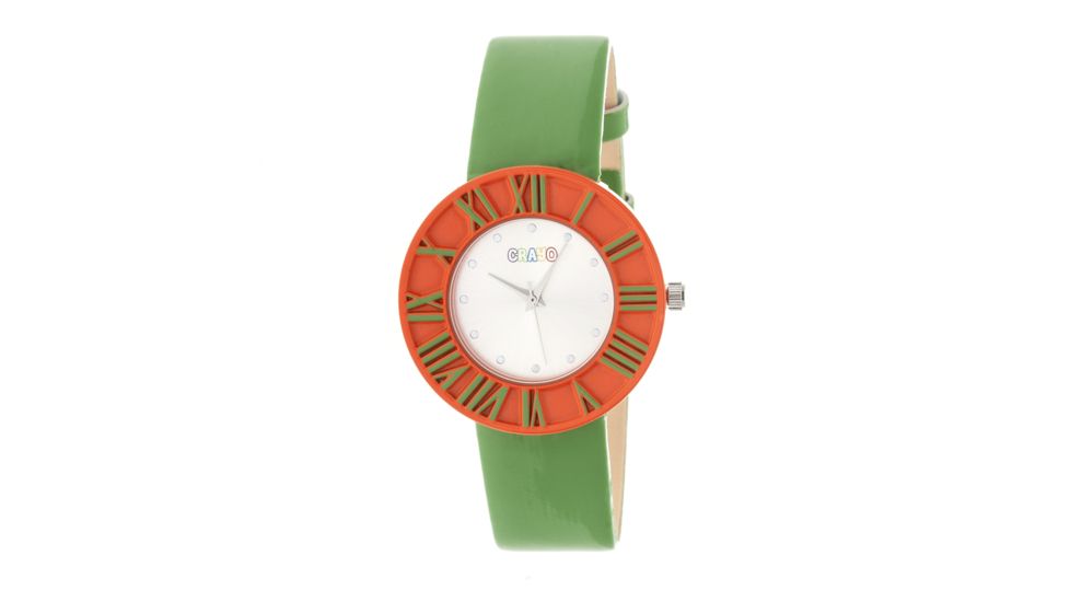Crayo Prestige CR3100 Series Watch, Orange/Green, One Size, CRACR3103