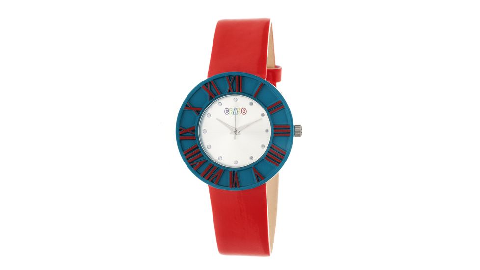 Crayo Prestige CR3100 Series Watch, Teal/Red, One Size, CRACR3107