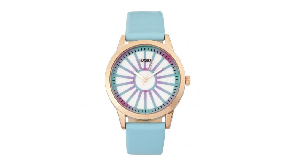 Crayo Electric Leatherette Strap Watch, Light Blue, CRACR5002