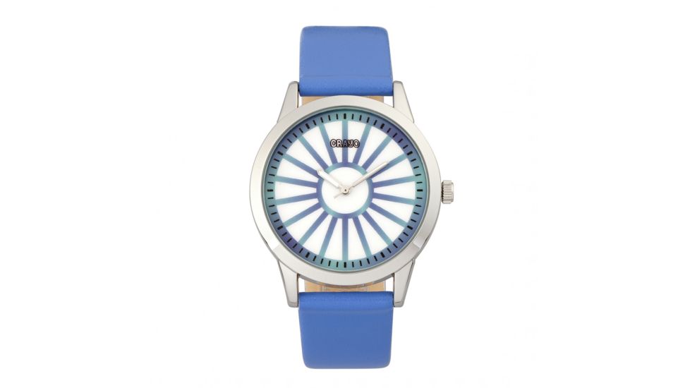 Crayo Electric Leatherette Strap Watch, Blue, CRACR5005