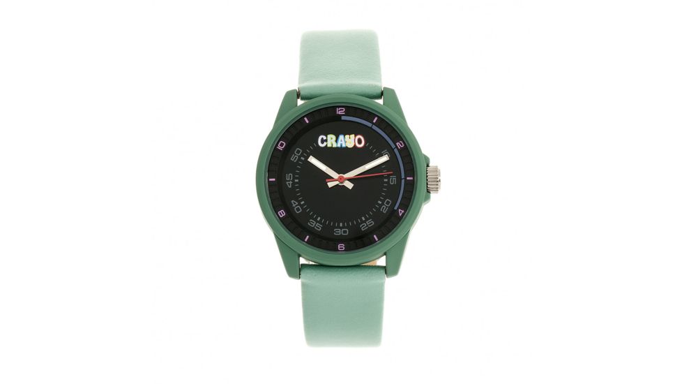Crayo Jolt Leatherette Strap Watch, Seafoam, CRACR4903