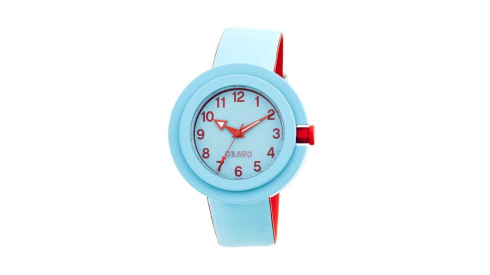 Crayo Equinox Quartz Watch, Cerulean/Red, Standard CRACR2805