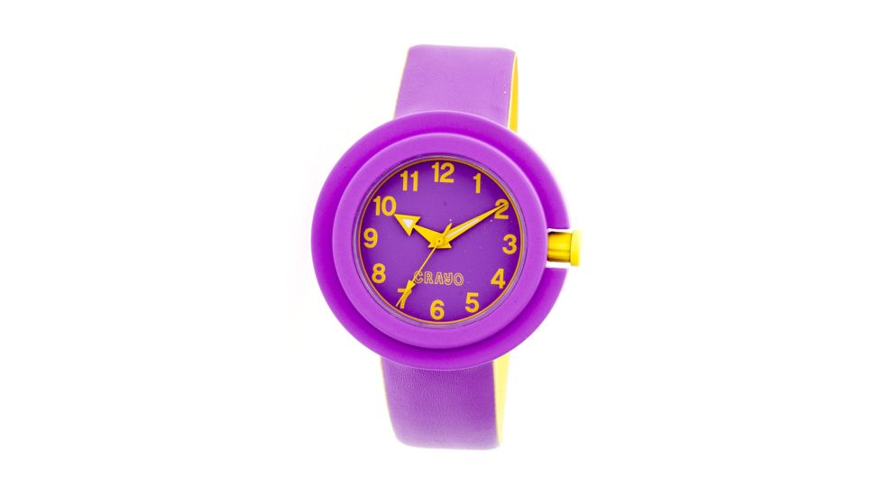 Crayo Equinox Quartz Watch, Purple/Yellow, Standard CRACR2807