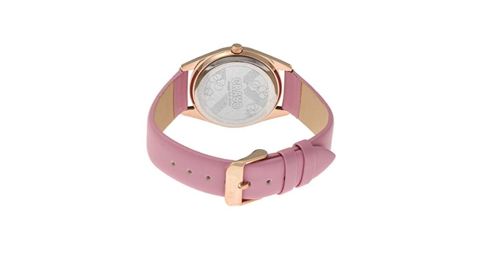 Crayo Graffiti Leather-Band Watch, Multicolor/Light Pink, CRACR4005