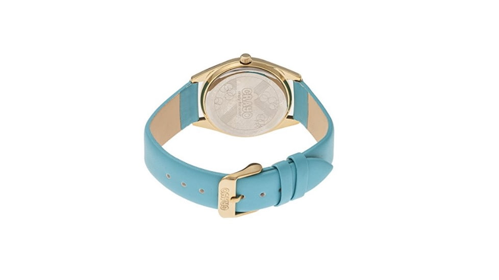 Crayo Graffiti Leather-Band Watch, Multicolor/Powder Blue, CRACR4004