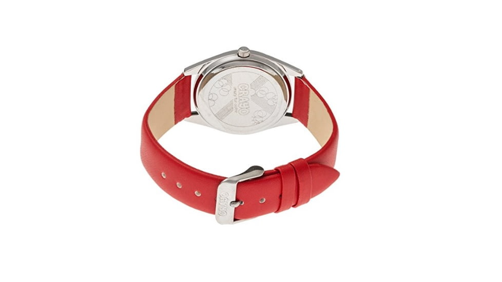 Crayo Graffiti Leather-Band Watch, Multicolor/Red, CRACR4002