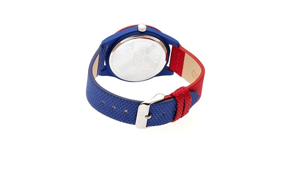 Crayo Pleasant Nylon-Band Watch, Silver/Red, CRACR3901