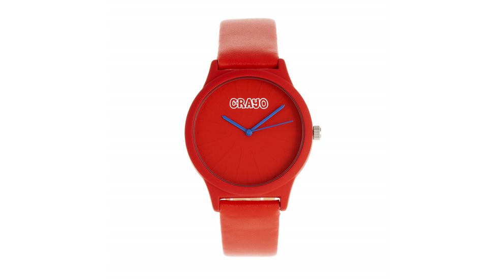 Crayo Splat Leatherette Strap Watch, Red, One Size, CRACR5303