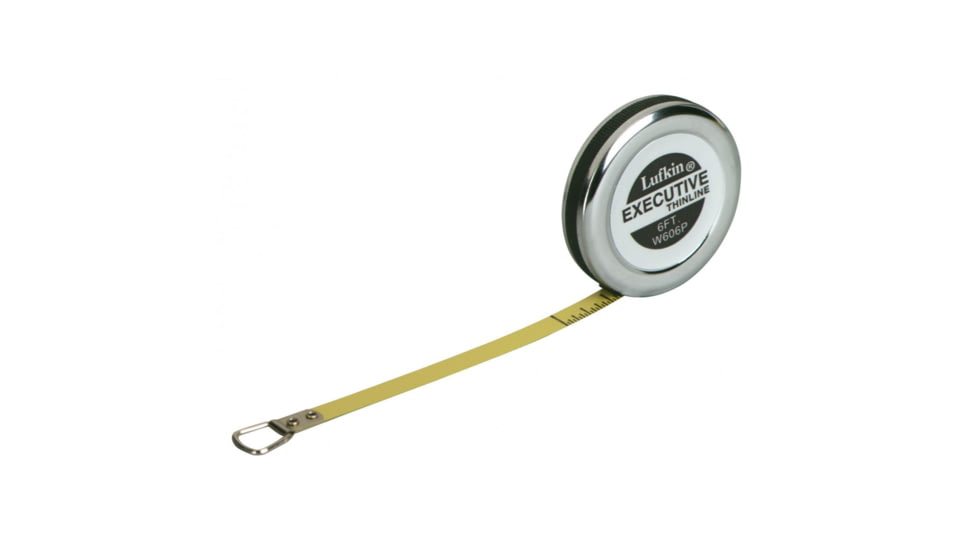 Crescent 1/4in x 6ft Executive Diameter Clad Blade Pocket Tape Measure, Yellow, W606PD