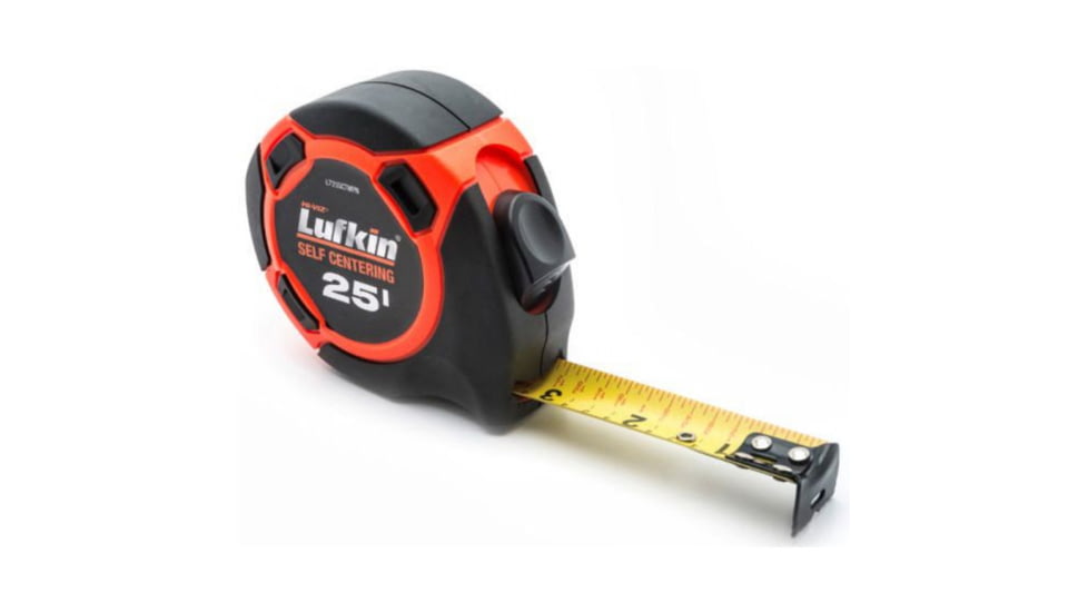 Crescent 1in x 25ft Self-Centering Clad Tape Measure, Yellow, L725SCTMPN