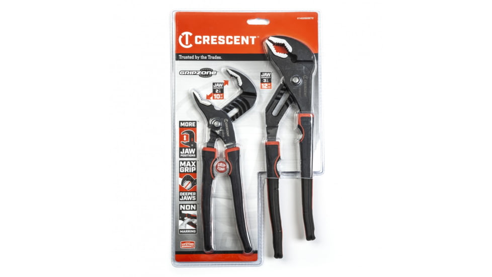 Crescent Grip Zone Tongue and Groove Pliers Set 10in &amp; 12in, 2 Pc., RT400SGSET2