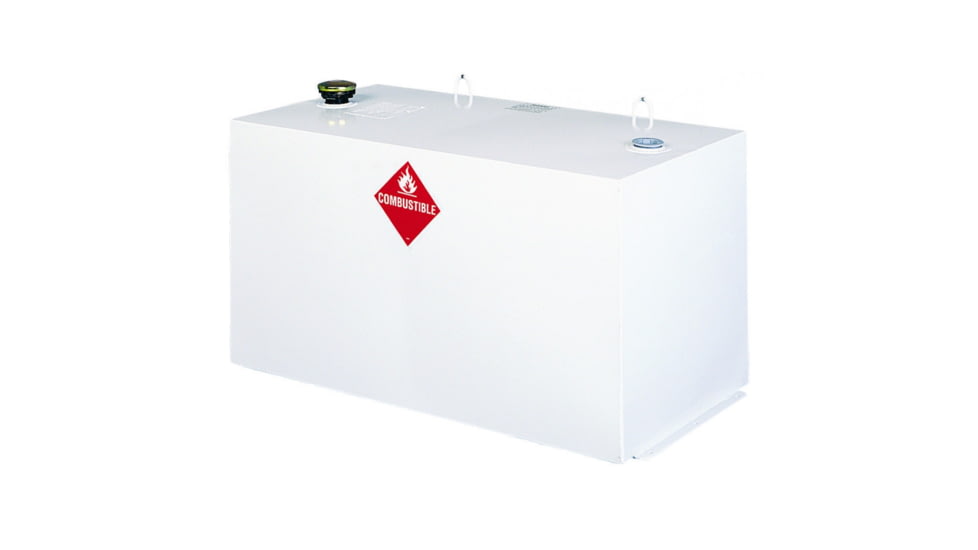 Crescent L-Shaped Liquid Transfer Tank for Trucks, Steel, White, 100 Gallon, 480000