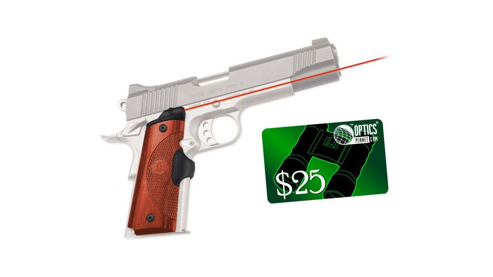 Crimson Trace 1911 Government/Commander Laser Grip - Cocobolo LG-917 w/ 25 Dollar Email Gift Certificate