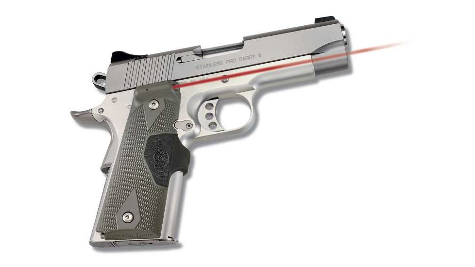 Crimson Trace 1911 Lasergrip Full size in Olive Drab w/ S&amp;W logo, Red, Full Size LG-401ODSW DEMO