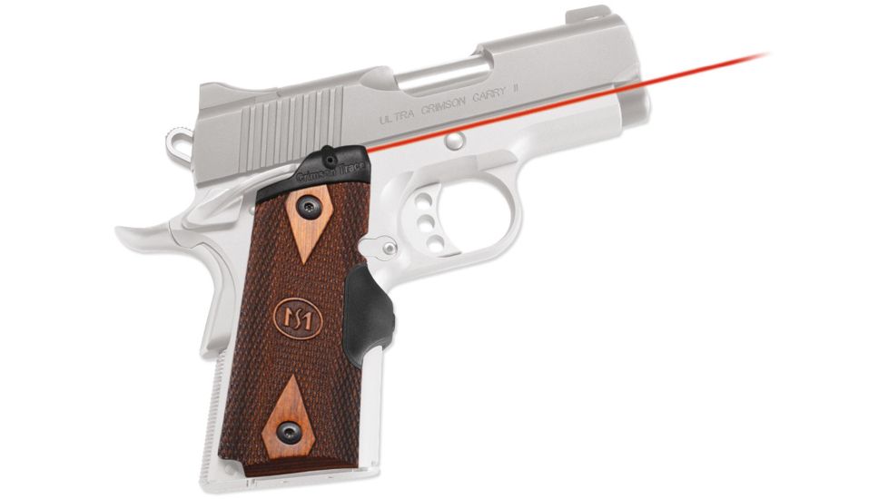Crimson Trace 1911 Lasergrips Cocobolo Diamond Pattern, Wood, Officer, Compact LG-921