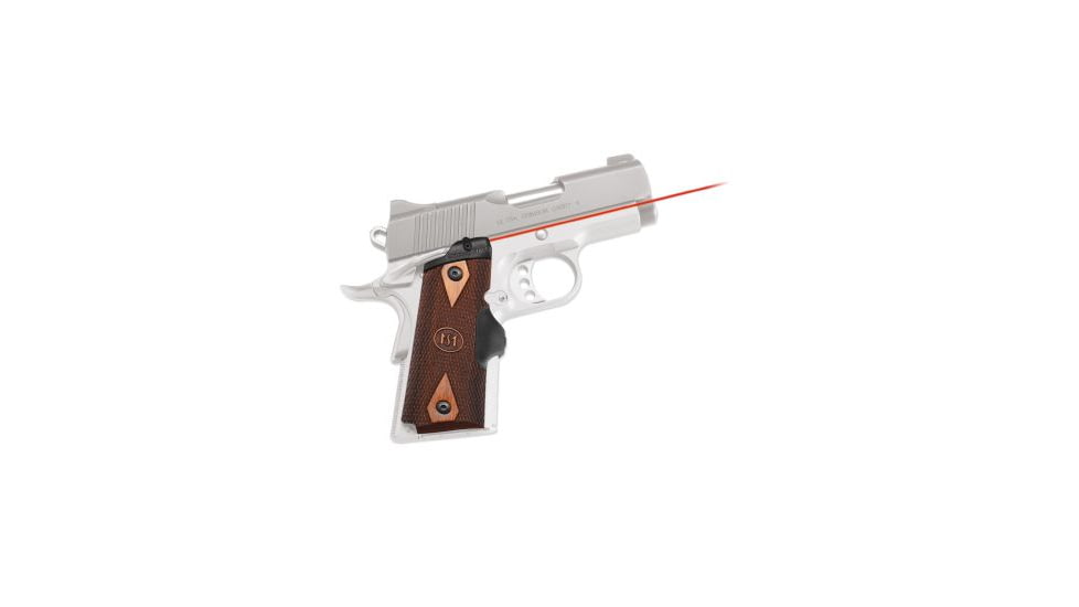 Factory DEMO Crimson Trace 1911 Lasergrips Cocobolo Diamond Pattern, Wood, Officer, Compact LG-921