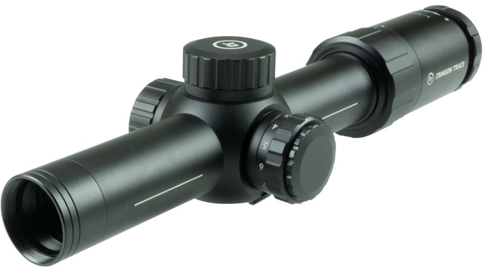 Crimson Trace 3 Series Tactical Rifle Scope, 1-5x24mm, FFP, 30mm Tube, SR3-MIL Illuminated Reticle, Black, CTL-3105