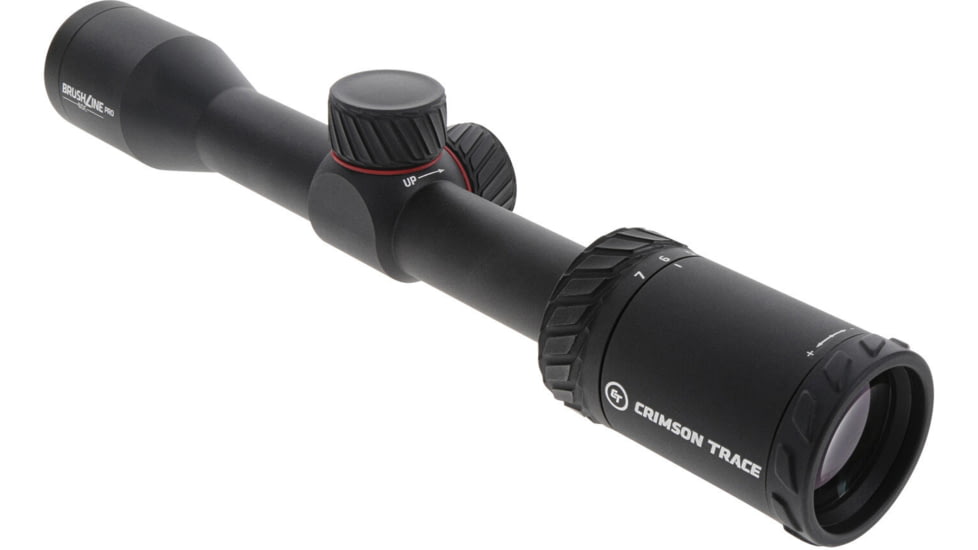 Crimson Trace Brushline Pro Rifle Scope, 2-7x32mm, 1in Tube, Second Focal Plane, CT Custom BDC Rimfire Reticle, MOC Coating, Black, 01-01440