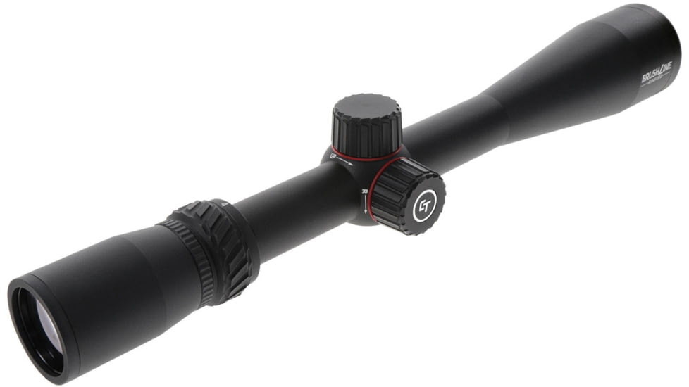 Crimson Trace Brushline Rifle Scope, 4-12x40mm, 1in Tube, Second Focal Plane, CT Custom BDC Rimfire Reticle, MOC Coating, Black, 01-01590