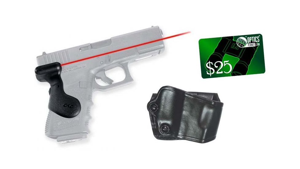 Crimson Trace Compact For Glock Laser Gun Grip, GOULD, Gen 3 Grip and Leather Holster Combo LG-619H GOULD w/ 25 Dollar Email Gift Certificate