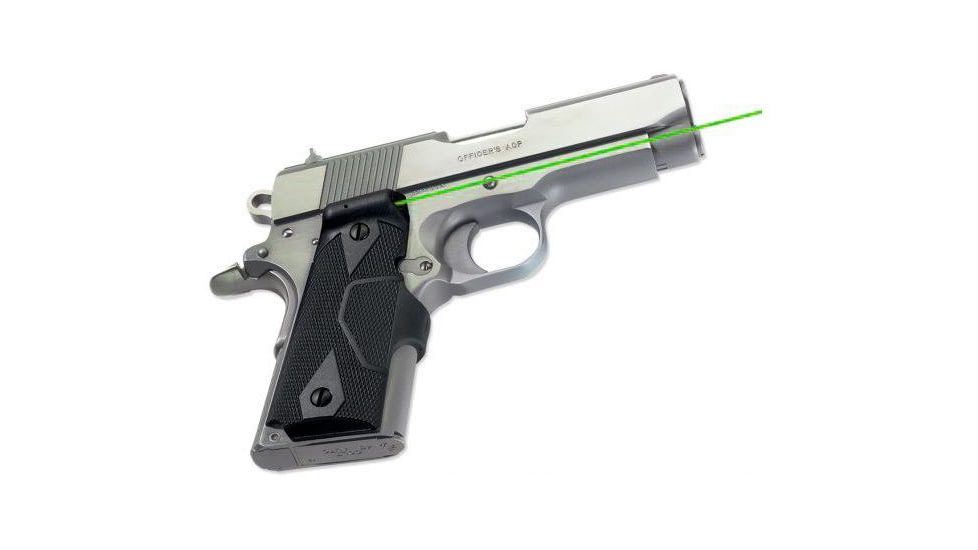 Crimson Trace DEMO 1911 Officer's/Defender/Compact - Lasergrip, Front Activation LG-404 Grey Finish LG-404G DEMO