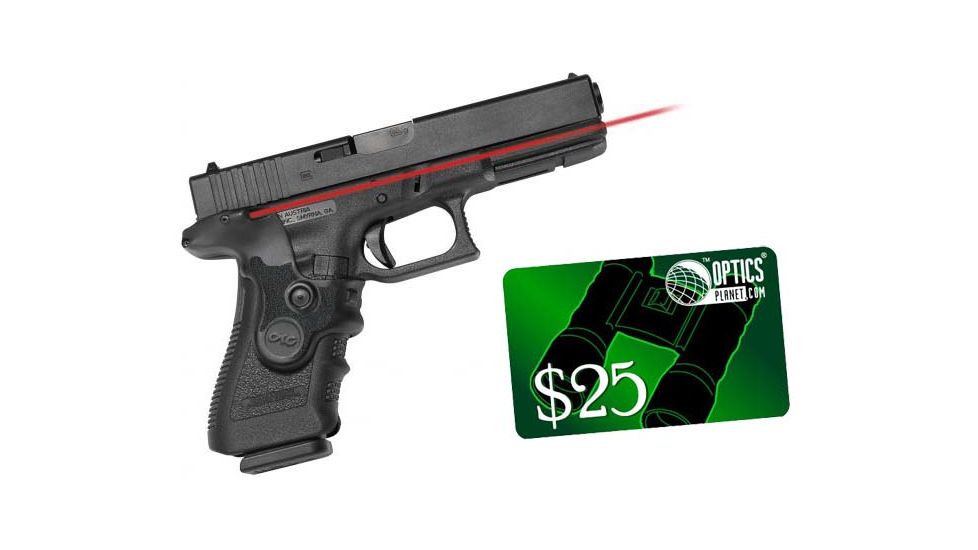 Crimson Trace For Glock 17,22 Lasergrip, Rear activation, Dual Can IR/Red, Black LGD-417C w/ 25 Dollar Email Gift Certificate