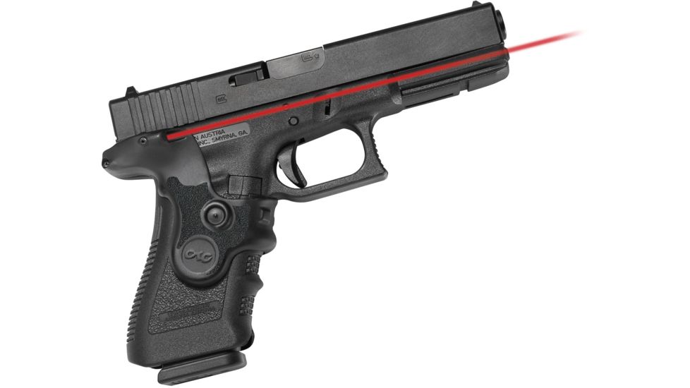 Crimson Trace Fits Glock 17,17L,22,24,31,34,35,37,20SF,21SF- Lasergrips, Rear activation, Dual Can IR/Red, Black LGD-417C