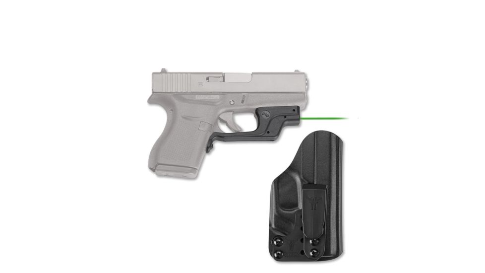 Crimson Trace Green Laserguard For Glock 43 w/Blade Tech IWB Holster, LG-443G-HBT