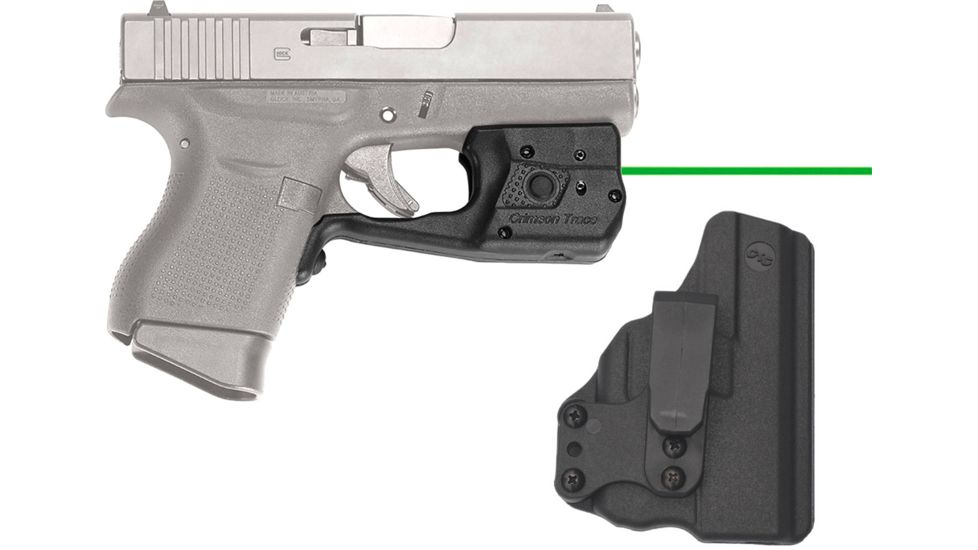 Crimson Trace Green LaserGuard Pro for Glock 43 w/ 150L Light, BT Holster LL-803G-HBT-43