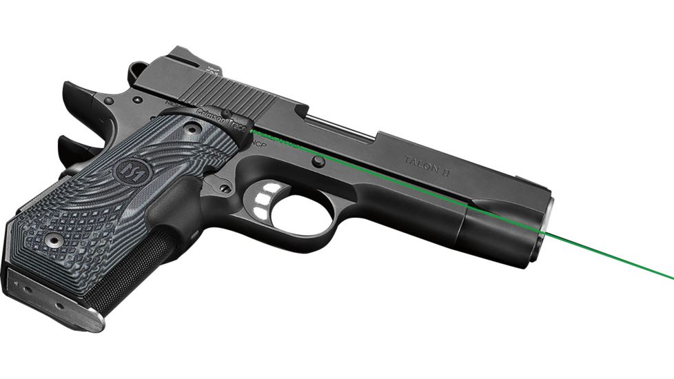Crimson Trace Green Master Series Lasergrip G10 for 1911 Bobtail Pistol, Black/Gray LG-906G