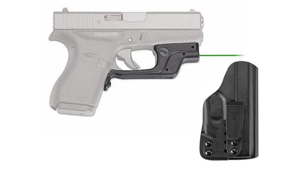 Crimson Trace Green Laserguard for Glock 42 w/BladeTech IWB Holster, LG-443G-HBT-G42