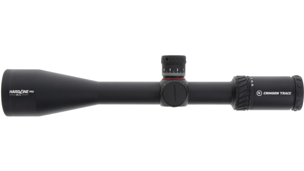 Crimson Trace Hardline Pro Rifle Scope, 4-16x50mm, 30mm Tube, First Focal Plane, Illuminated CT Custom MR1-MIL Reticle, MOC Coating, Black, 01-01030