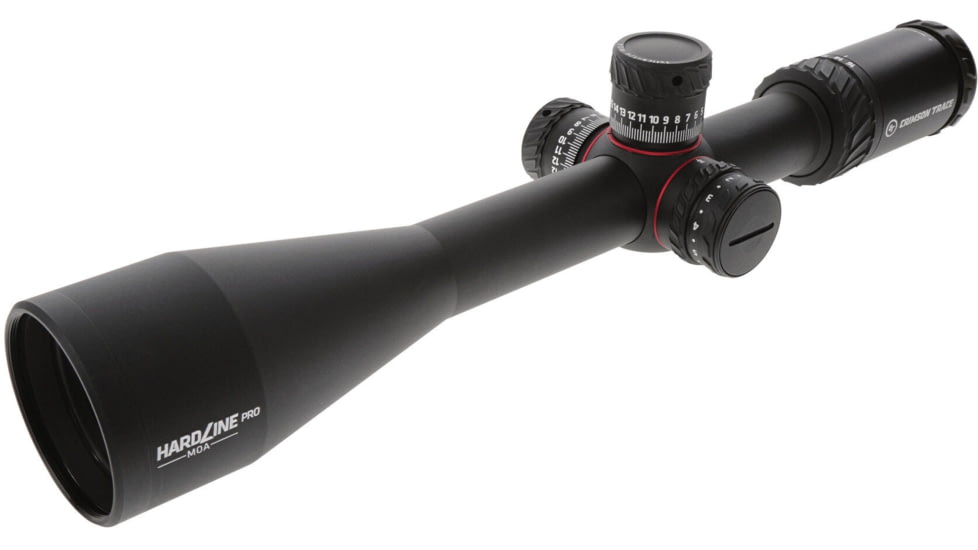 Crimson Trace Hardline Pro Rifle Scope, 4-16x50mm, 30mm Tube, First Focal Plane, Illuminated CT Custom MR1-MOA Reticle, MOC Coating, Black, 01-01020
