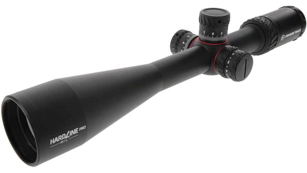 Crimson Trace Hardline Pro Rifle Scope, 6-24x50mm, 30mm Tube, First Focal Plane, Illuminated CT Custom MR1-MIL Reticle, MOC Coating, Black, 01-01050